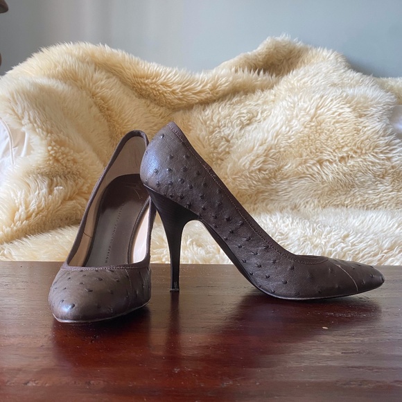 Guiseppe Zanotti Ostrich Round Toe high heel sz 39 - Picture 1 of 6